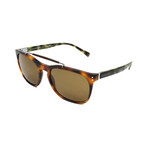 Burberry // Men's Top Bar Polarized Sunglasses // Matte Light Havana + Brown