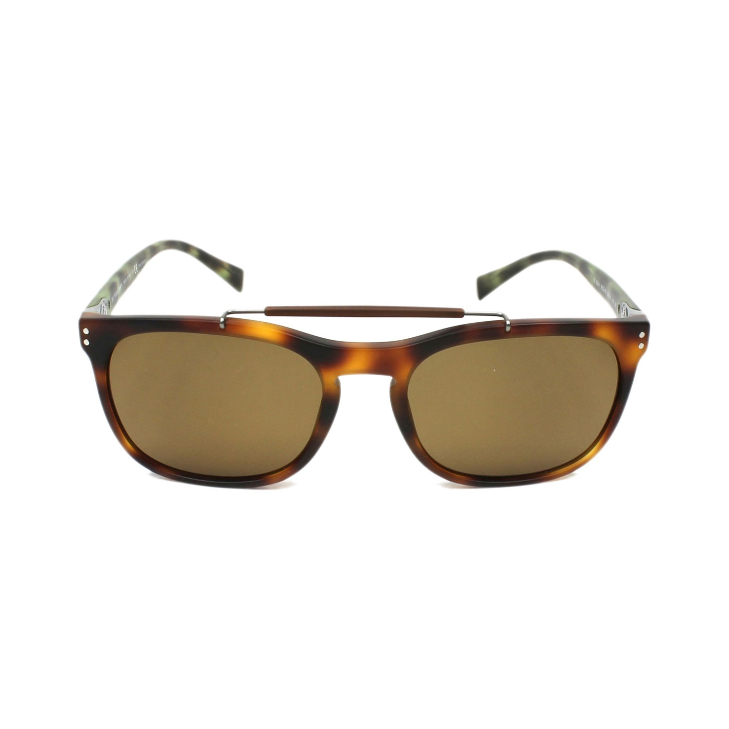 Burberry // Men's Top Bar Polarized Sunglasses // Matte Light Havana ...