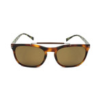 Burberry // Men's Top Bar Polarized Sunglasses // Matte Light Havana + Brown