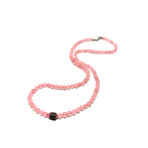 Healing Stone 2-In-1 Necklace + Wrap Bracelet // Rose Quartz (M)
