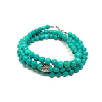 Healing Stone 2-In-1 Necklace + Wrap Bracelet // Turquoise (M)