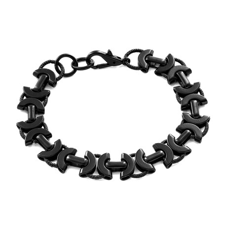 Antiqued Medieval Chain Bracelet // Black