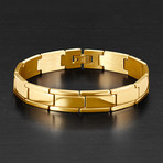 Classic High Polished Stainless Steel Link Bracelet // Gold