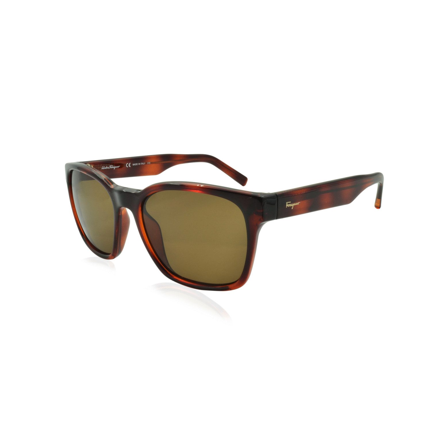 Ferragamo // Men's Square Sunglasses // Tortoise + Brown - Ferragamo ...