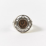 First Jewish Coin, 135-104 BCE // Silver Star of David Ring
