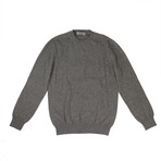 Cashmere Tree Design Sweater // Gray + Maroon + Tan (L)