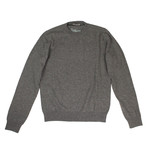 Cashmere Tree Design Sweater // Gray + Teal + Tan (M)