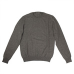 Cashmere Tree Design Sweater // Gray + Coral + Gray (M)