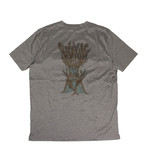 Tree Design T-shirt // Gray + Brown + Teal (S)