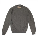 Cashmere Tree Design Sweater // Gray + Brown (S)