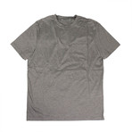 Tree Design T-shirt // Gray + Tan + Blue (S)