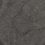 Cashmere Tree Design Sweater // Gray + Maroon + Tan (L)