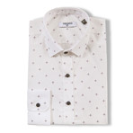Gynni Slim Fit Print Shirt // White (M)