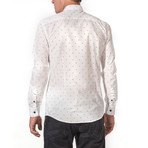 Gynni Slim Fit Print Shirt // White (S)