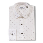 Gynni Slim Fit Print Shirt // White (L)