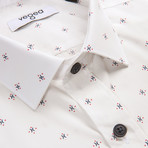 Gynni Slim Fit Print Shirt // White (XS)