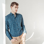 Tonino Floral Print Shirt // Blue (XS)