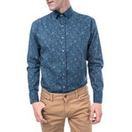 Tonino Floral Print Shirt // Blue (XS)