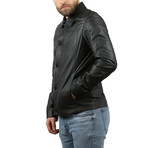 Feather Leather Jacket // Black (L)
