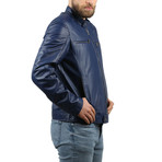 Mavisi Leather Jacket // Blue (3XL)