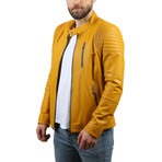 Marwin Leather Jacket // Yellow (2XL)