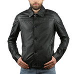 Feather Leather Jacket // Black (XL)