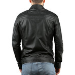 Feather Leather Jacket // Black (L)