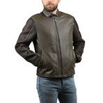 Michael Leather Jacket // Green (XL)
