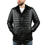 Cardi Natural Leather Jacket // Black (L)