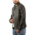 Michael Leather Jacket // Green (M)