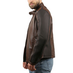 Michael Natural Leather Jacket // Brown (3XL)