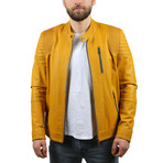 Marwin Leather Jacket // Yellow (XS)