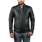 Enrique Natural Leather Jacket // Black (XL)