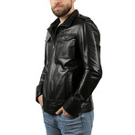 Manzel Leather Jacket // Black (XL)