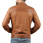 Perfofe Leather Jacket // Whiskey (2XL)