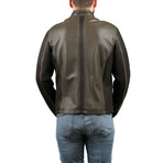 Michael Leather Jacket // Green (M)