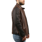 Michael Natural Leather Jacket // Brown (S)