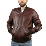 Kizik Leather Jacket // Brown (S)