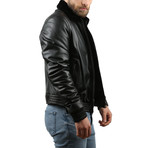 Isaiah Natural Leather Jacket // Black (XL)