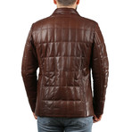 Natural Leather Jacket // Light Brown (XL)