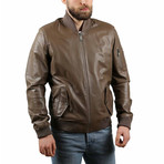 Zaiden Leather Jacket // Mink (3XL)