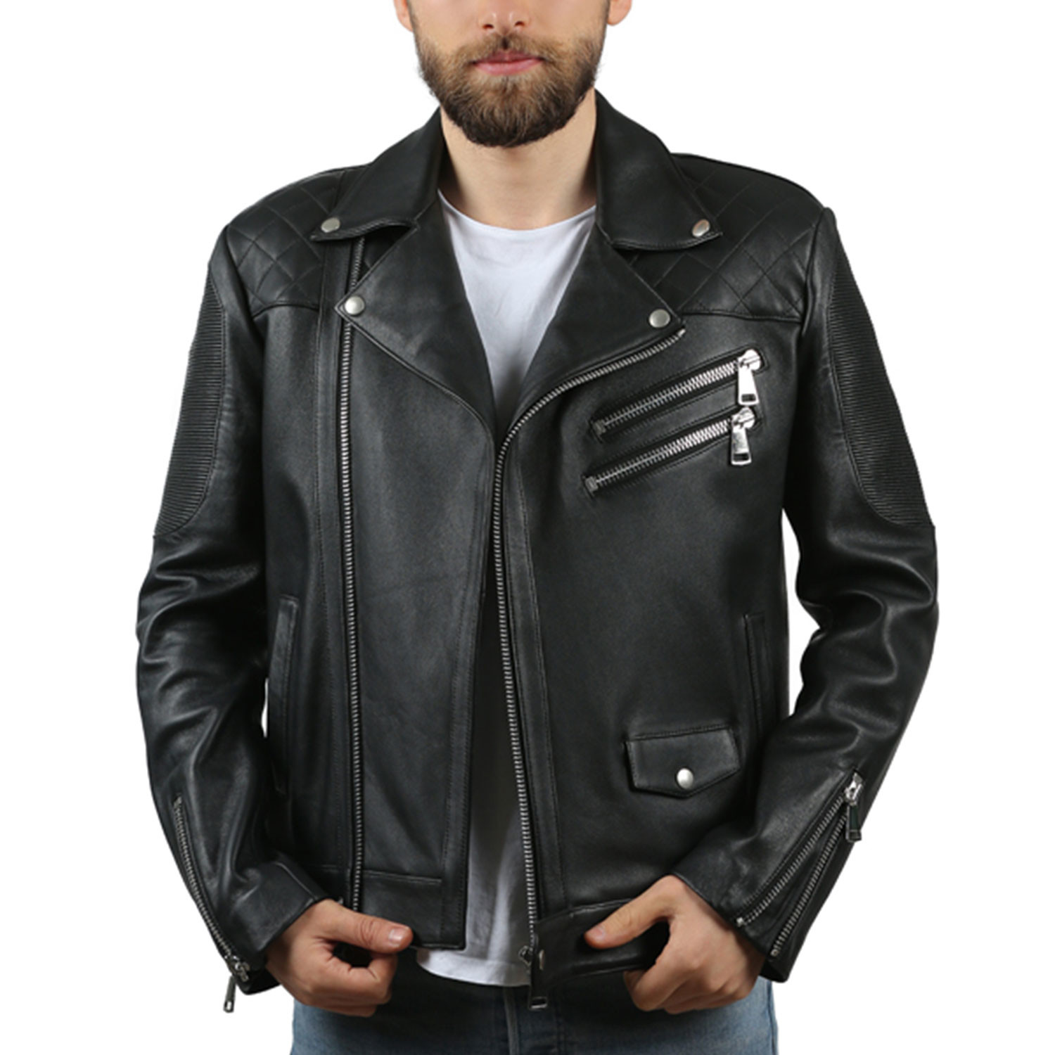 Sagan Leather Jacket // Black (3XL) - Franko Armondi - Touch of Modern
