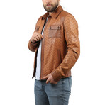 Perfofe Leather Jacket // Whiskey (S)