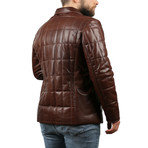 Natural Leather Jacket // Light Brown (2XL)