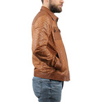 Perfofe Leather Jacket // Whiskey (XL)