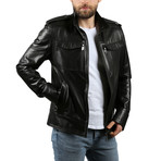 Manzel Leather Jacket // Black (3XL)
