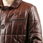Natural Leather Jacket // Light Brown (L)