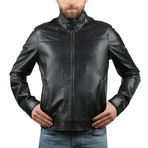 Lucielle Natural Leather Jacket // Black (2XL)