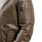 Zaiden Leather Jacket // Mink (L)