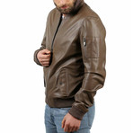 Zaiden Leather Jacket // Mink (XL)